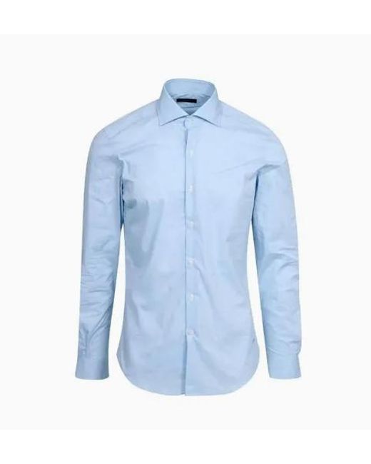 Fay Blue Collo Francese Stretch-Hemd