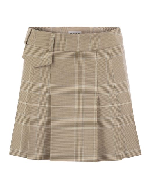 Dondup Natural Prince Of Wales Mini Skirt