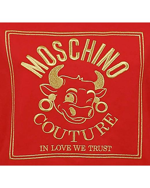 Moschino Couture Red Couture Logo Sweartshirt