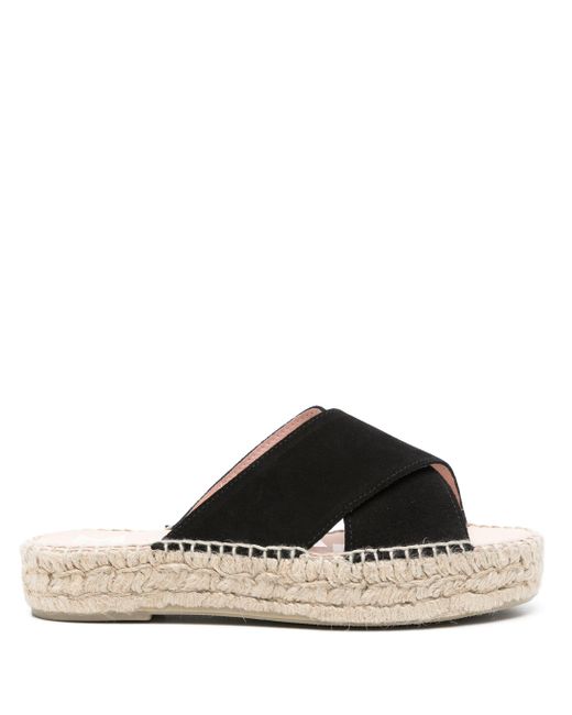 Manebi Double Sole X Bands Sandals K10Dx in Black Lyst