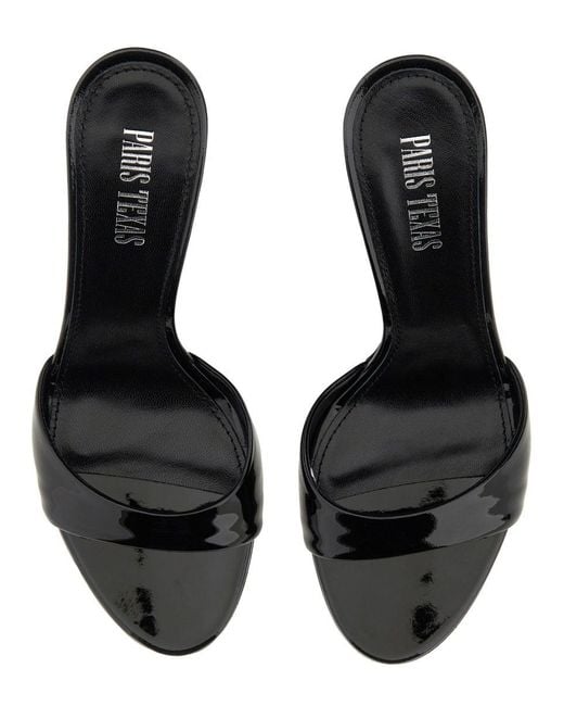 Paris Texas Black Lidia" Pointed-Toe Leather Mules