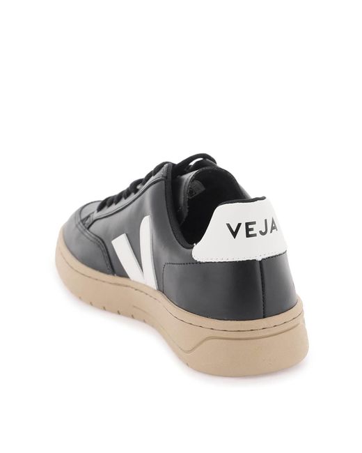 Veja Leather V 12 Sneakers in het Black
