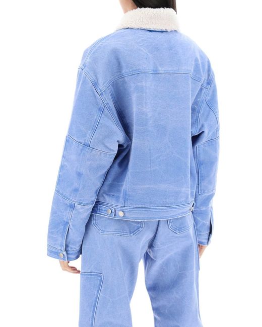 Veste en toile rembourrée des studios pour hommes Acne pour homme en coloris Blue