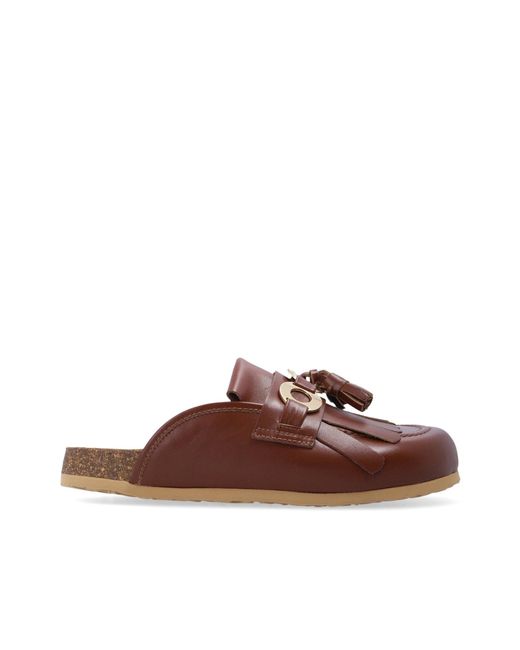 See By Chloé Brown Lyvi Leather Mules