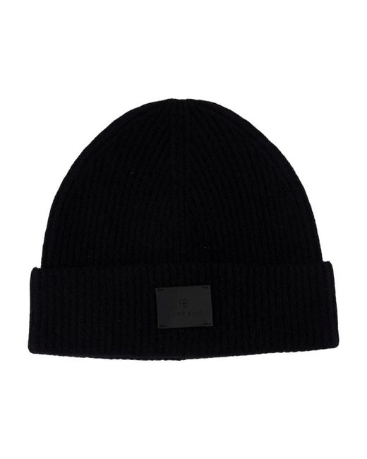 Anine Bing Black Carley Beanie Kaschmir Schwarz
