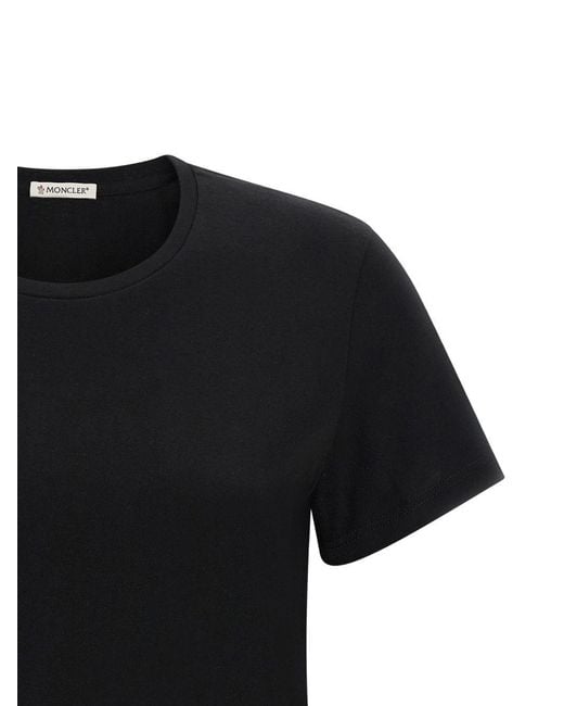 Moncler Black Logo Cotton T-Shirt