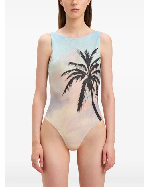 Palm Angels Multicolor Sunrise Palm Swimsuit