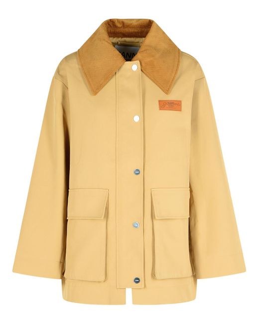 Ganni Yellow Recycled Polyester Jacket