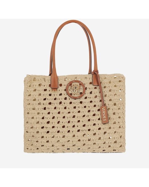 Borsa Tote di Versace in Natural