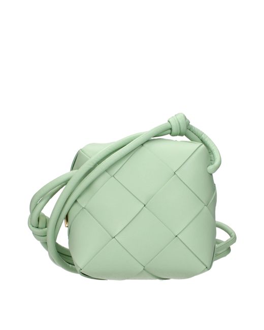 Bottega Veneta Green Cassette Crossbody Bags/Mint Leather
