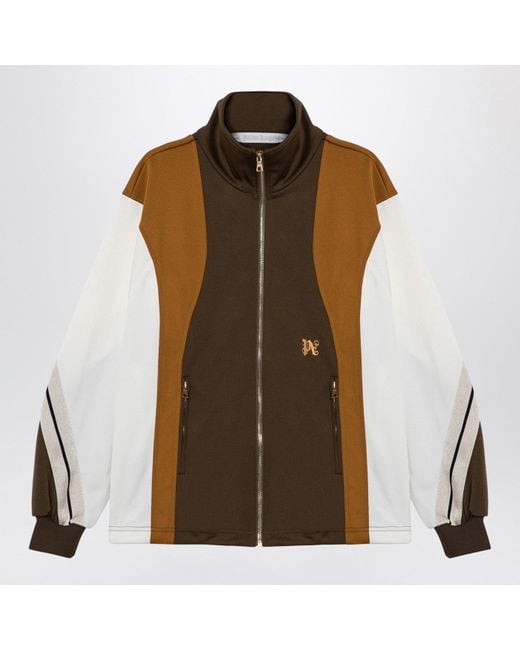 Palm Angels Brown Sweatshirt Over Colour-Block/Ochre