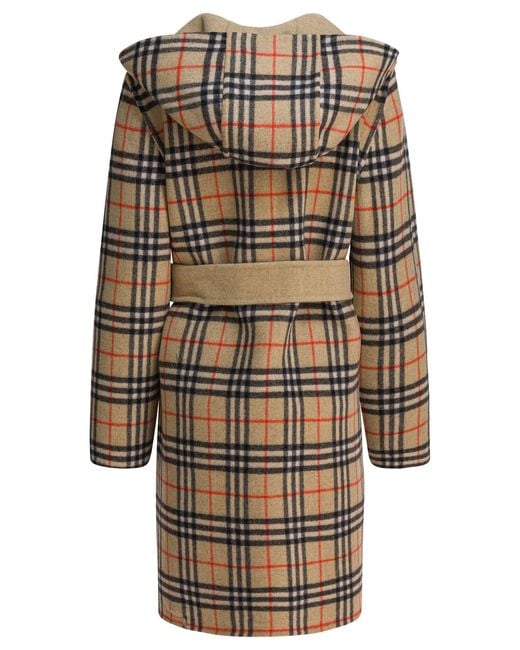 Abrigo de lana reversible de Burberry de color Natural