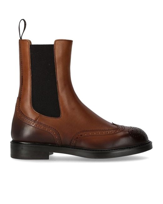 Doucal's Brown Deco' Chelsea Boot