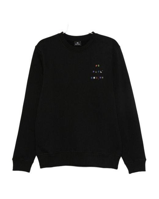 PS por Paul Smith Logotipo de sudadera de algodón Paul Smith de hombre de color Black