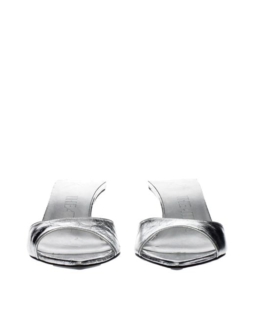 The Attico Metallic Leather Sandals