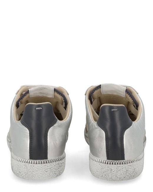 Maison Margiela White Low-Top Sneakers With Distressed Panels for men