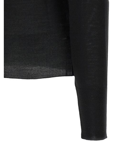 Ermanno Scervino Black Merino Wool Sweater