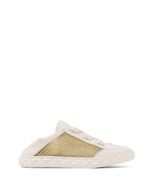 Jimmy Choo White Diamond Leather Sneakers