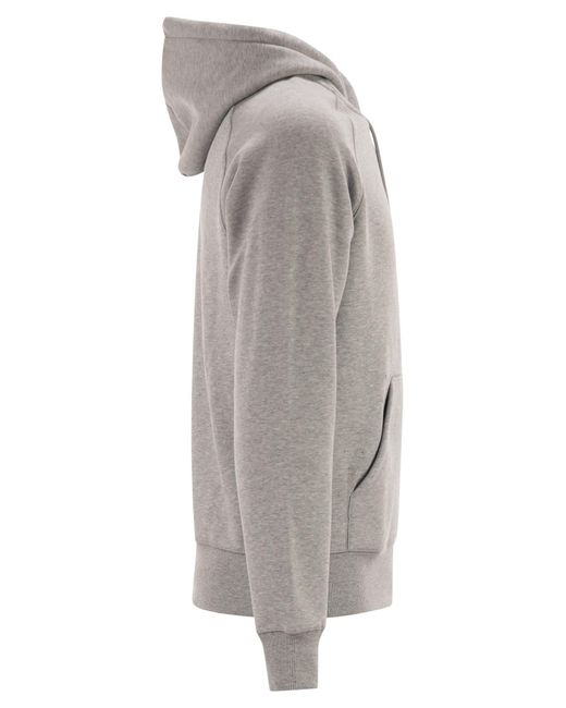 Carhartt Gray Hoodie With Embroidered Logo for men