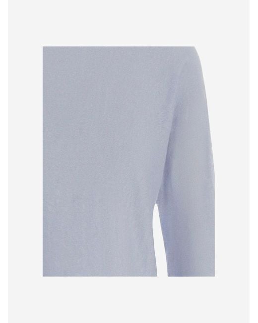 Bruno Manetti Blue Linen And Cotton Sweater