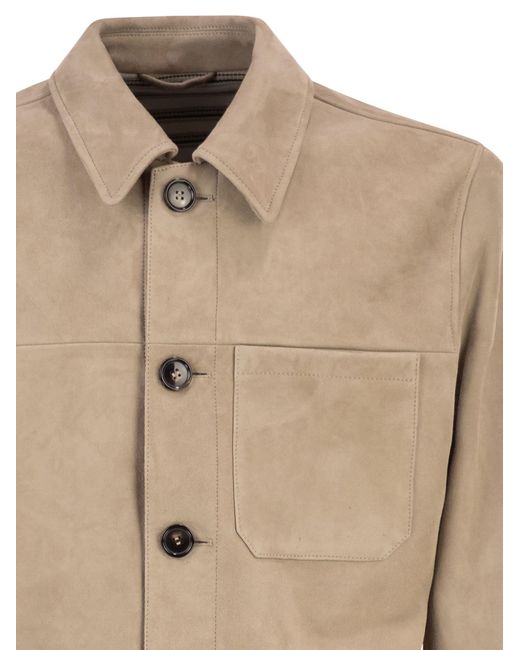 PT Torino Natural Tailored Suede Leather Jacket