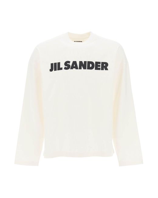 Jil Sander Langarm T -Shirt mit Logo in White für Herren