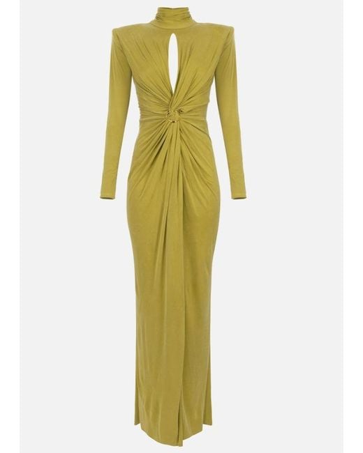 Robe de tapis rouge avec rideaux Elisabetta Franchi en coloris Green