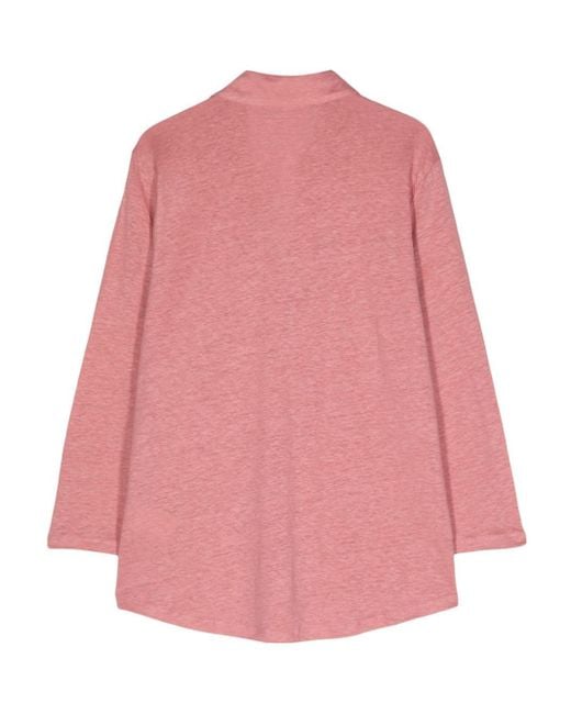 Majestic Pink 3/4 Sleeve Linen Shirt