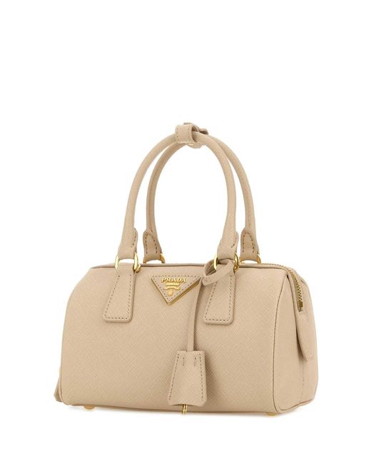 Prada Natural Sand Leather Handbag