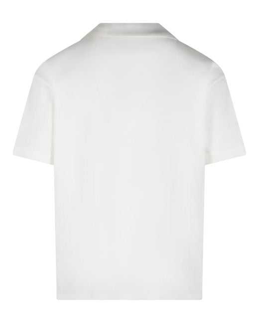 Maison Margiela White Cotton Polo Shirt