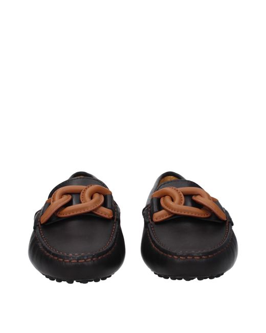 Tod's Black Moccasins/ Leather