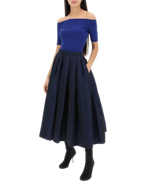Falda circular de en Polyfaille Alexander McQueen de color Blue