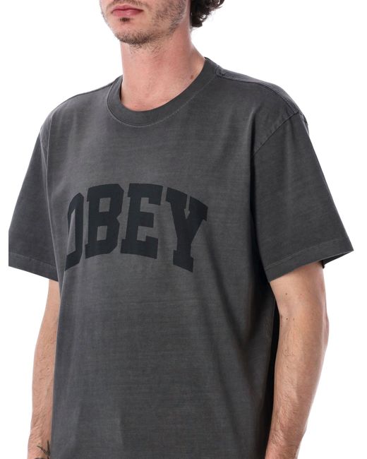 Obey Black Collegiate Tee