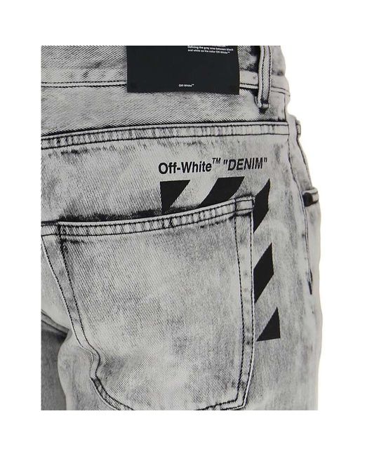 Off-White c/o Virgil Abloh Baumwoll-Denim-Jeans von in Gray für Herren