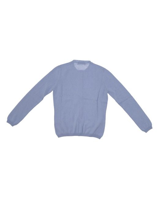 LA ROSE Blue Cashmere Cardigan