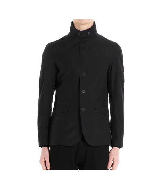 Herno Blue High Neck Jacket