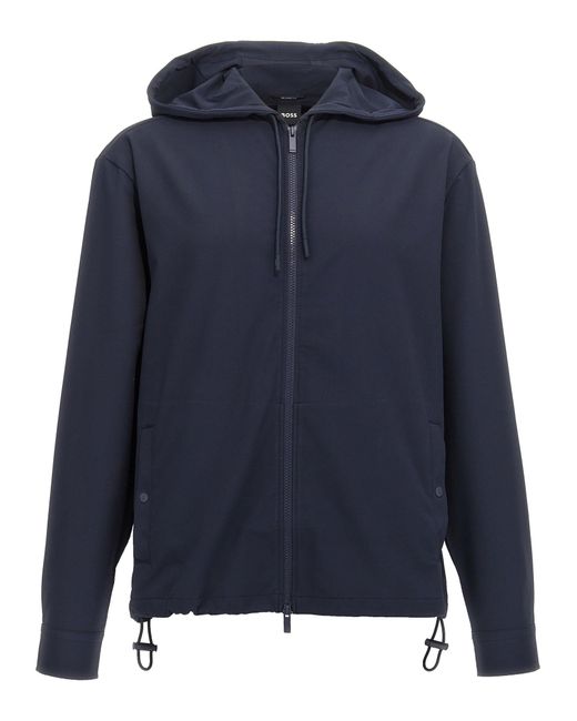 Boss Blue Olson Hood Sweatshirt for men