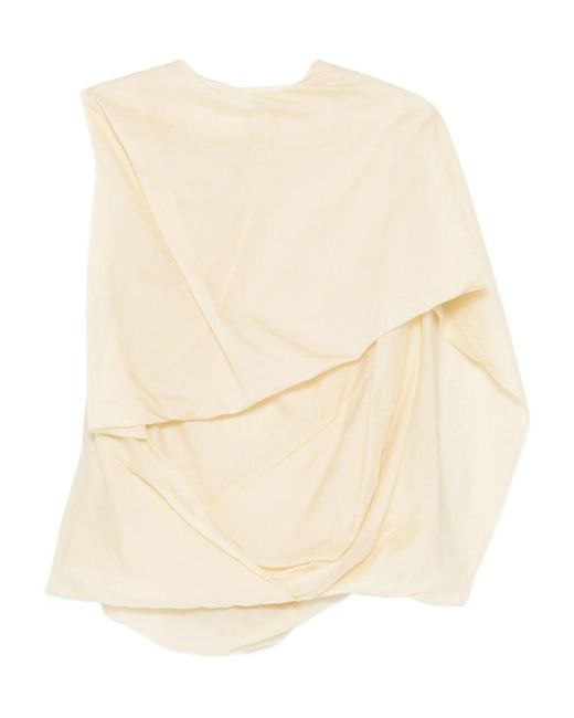 Entire studios Natural Side Drape Top Soft Tan