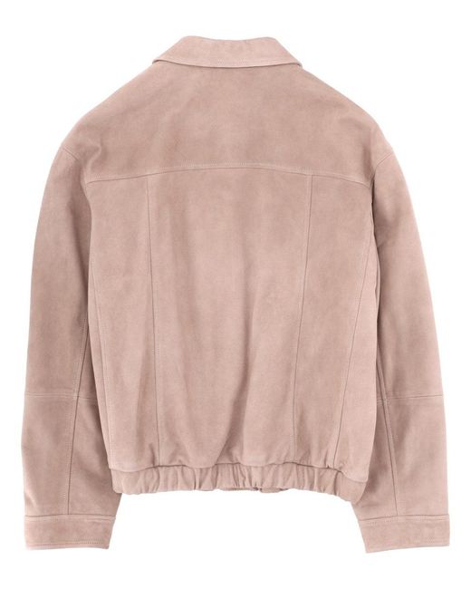 Brunello Cucinelli Pink Shirt Collar Jackets for men
