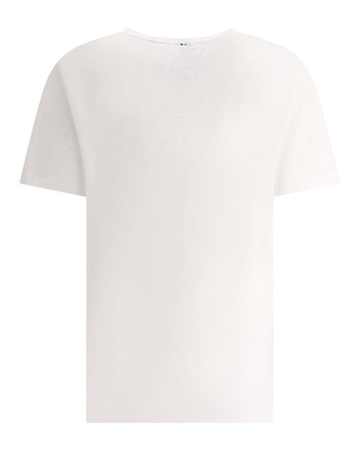 Camiseta de lino "Tiburt" de Boss de hombre de color White