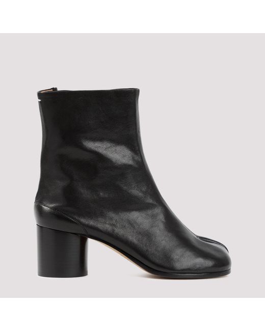 Maison Margiela Black Leather Tabi Boots