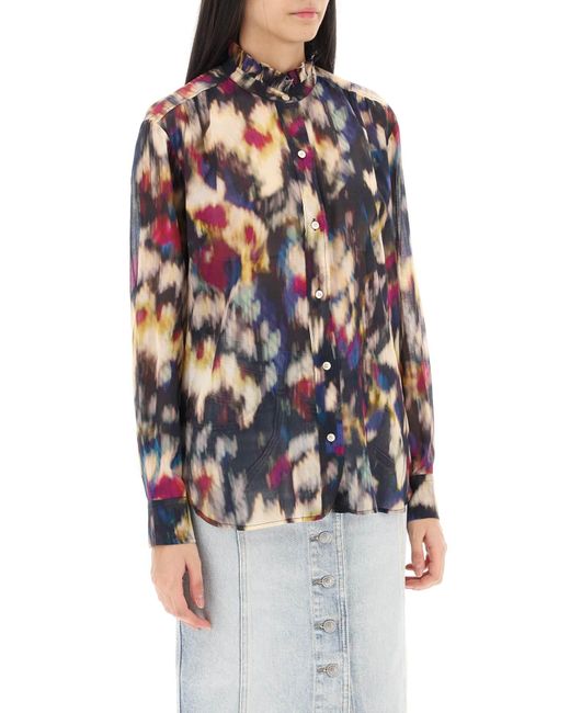 Camisa de apuesta de con motivo sombreado Isabel Marant de color Multicolor