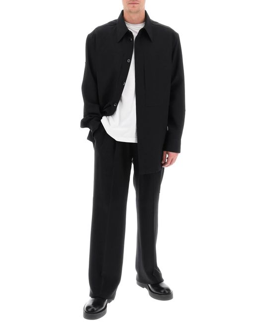 Wool Camisa Jil Sander de hombre de color Black