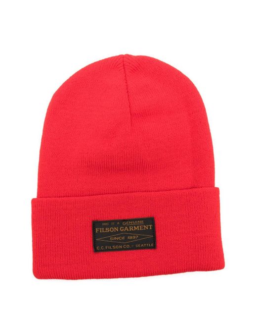 Logo gorro Filson de hombre de color Red