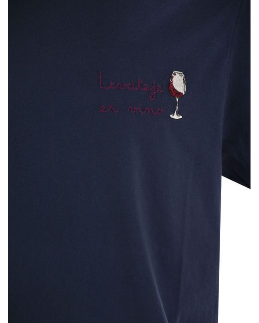 Mc2 Saint Barth Blue Printed T-Shirt for men