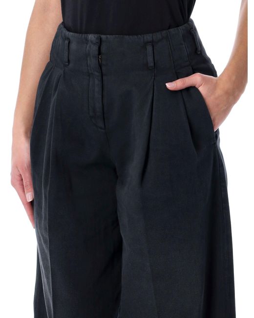 Golden Goose Deluxe Brand Black Flavia Wide-Leg Denim Pants