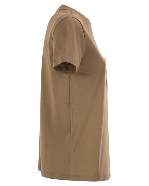 Max Mara Brown Papaia Cotton Jersey T Shirt