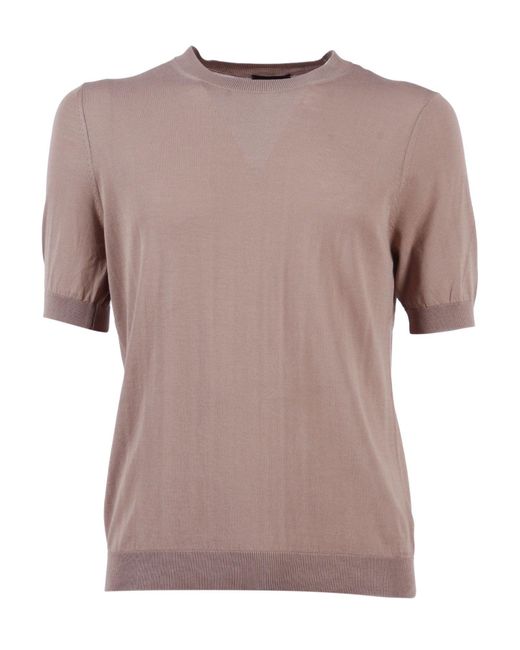 Ballantyne Brown Kurzarmpullover