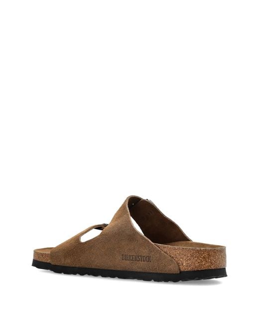 Birkenstock Brown Arizona Sfb Dark Tea, Suede Leather