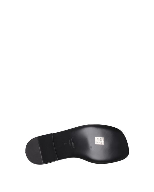 Ferragamo Black Agena Leather Flip Flops